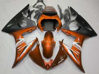 Shop Gloss Orange & White Yamaha R6 Motorcycle Fairings 03-04