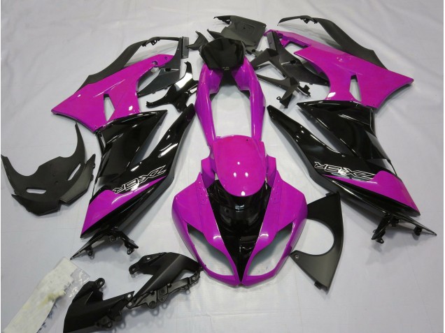Shop Gloss Pink and Black Kawasaki ZX6R Motorcycle Fairings 09-12 Shop Gloss Pink and Black Kawasaki ZX6R Motorcycle Fairings 09-12