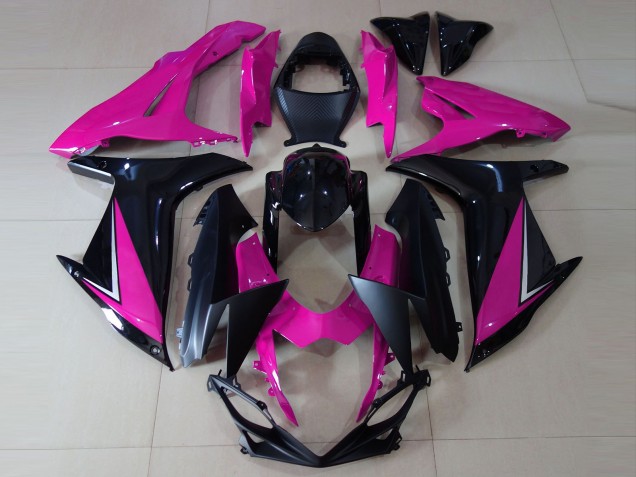 Shop Gloss Pink and Black Suzuki GSXR750 Motorcycle Fairings 11-20 Shop Gloss Pink and Black Suzuki GSXR750 Motorcycle Fairings 11-20