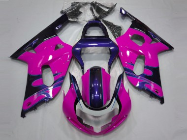 Shop Gloss Pink and Blue Suzuki GSXR750 Motorcycle Fairings 01-03