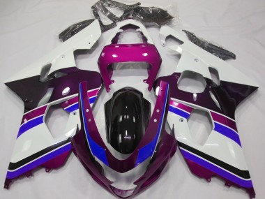 Shop Gloss Pink and Blue Suzuki GSXR750 Motorcycle Fairings 04-05