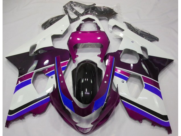 Shop Gloss Pink and Blue Suzuki GSXR750 Motorcycle Fairings 04-05 Shop Gloss Pink and Blue Suzuki GSXR750 Motorcycle Fairings 04-05