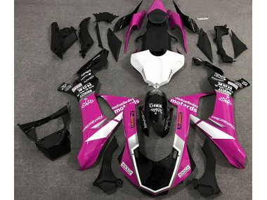 Shop Gloss Pink Logo Style Yamaha R1 Motorcycle Fairings 15-19