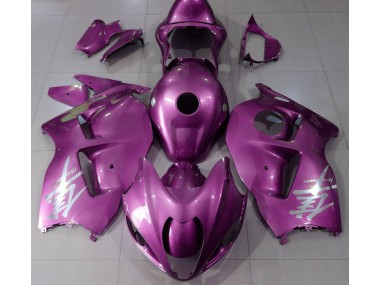 Shop Gloss Pink & Silver Logo Suzuki GSXR Motorcycle Fairings 1300 Motorcycle Fairings 97-07