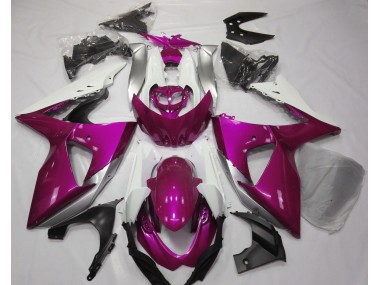 Shop Gloss Pink & White Suzuki GSXR Motorcycle Fairings 1000 Motorcycle Fairings 09-16