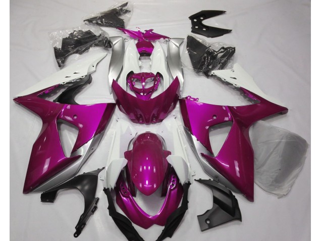Shop Gloss Pink & White Suzuki GSXR Motorcycle Fairings 1000 Motorcycle Fairings 09-16 Shop Gloss Pink & White Suzuki GSXR Motorcycle Fairings 1000 Motorcycle Fairings 09-16