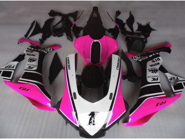 Shop Gloss Pink & White Yamaha R1 Motorcycle Fairings 15-19 Shop Gloss Pink & White Yamaha R1 Motorcycle Fairings 15-19