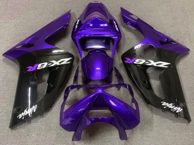 Shop Gloss Purple and Black Kawasaki ZX6R Motorcycle Fairings 03-04