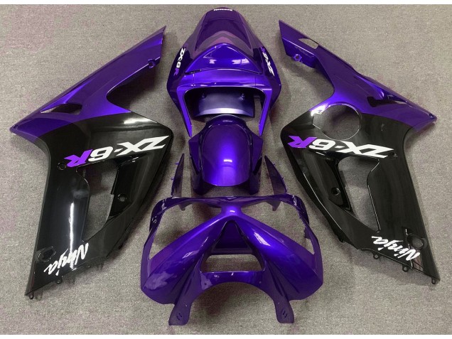 Shop Gloss Purple and Black Kawasaki ZX6R Motorcycle Fairings 03-04 Shop Gloss Purple and Black Kawasaki ZX6R Motorcycle Fairings 03-04