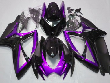 Shop Gloss Purple and Black Suzuki GSXR750 Motorcycle Fairings 06-07