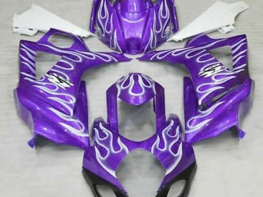 Shop Gloss Purple and White Flame Suzuki GSXR Motorcycle Fairings 1000 Motorcycle Fairings 07-08