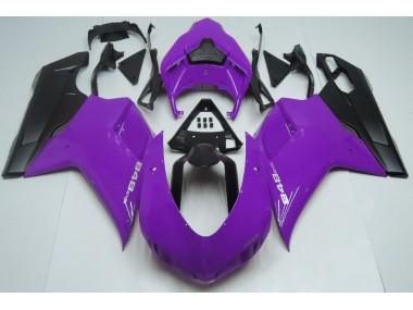 Shop Gloss Purple & Black Ducati 848 Motorcycle Fairings 1098 Motorcycle Fairings 1198 Motorcycle Fairings 07-12