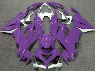 Shop Gloss Purple & White Kawasaki ZX6R Motorcycle Fairings 19-20