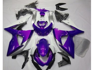 Shop Gloss Purple & White Suzuki GSXR Motorcycle Fairings 1000 Motorcycle Fairings 09-16