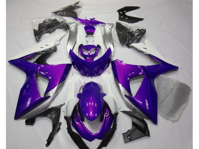 Shop Gloss Purple & White Suzuki GSXR Motorcycle Fairings 1000 Motorcycle Fairings 09-16 Shop Gloss Purple & White Suzuki GSXR Motorcycle Fairings 1000 Motorcycle Fairings 09-16