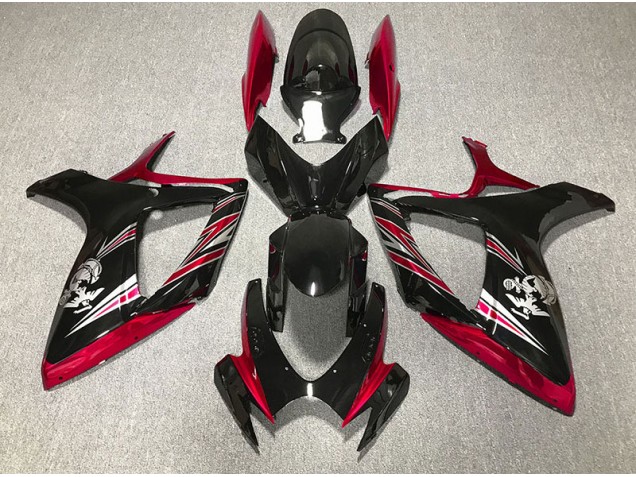 Shop Gloss Red and Black Design Suzuki GSXR750 Motorcycle Fairings 06-07 Shop Gloss Red and Black Design Suzuki GSXR750 Motorcycle Fairings 06-07