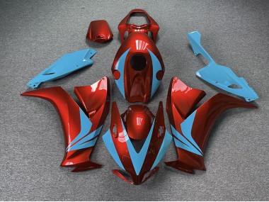 Shop Gloss Red and Light Blue Honda CBR1000RR Motorcycle Fairings 12-16