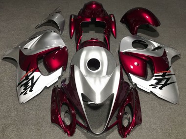 Shop Gloss Red and Silver Suzuki GSXR Motorcycle Fairings 1300 Motorcycle Fairings 08-19