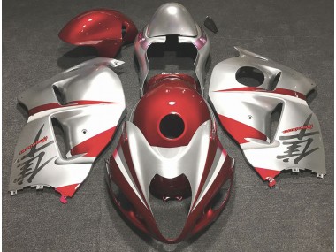 Shop Gloss Red and Silver Suzuki GSXR Motorcycle Fairings 1300 Motorcycle Fairings 97-07