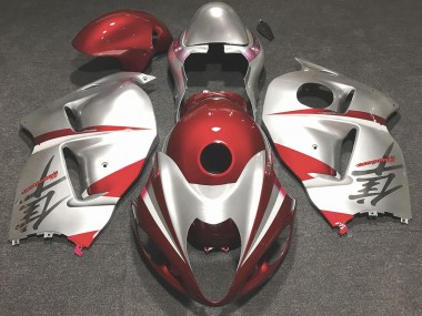 Shop Gloss Red and Silver Suzuki GSXR Motorcycle Fairings 1300 Motorcycle Fairings 97-07