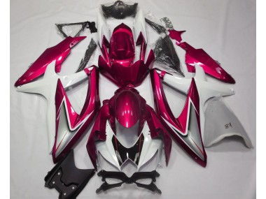 Shop Gloss Red and White Suzuki GSXR750 Motorcycle Fairings 08-10