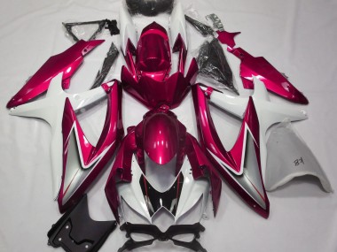 Shop Gloss Red and White Suzuki GSXR750 Motorcycle Fairings 08-10