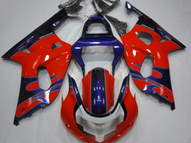 Shop Gloss Red & Blue Suzuki GSXR750 Motorcycle Fairings 01-03
