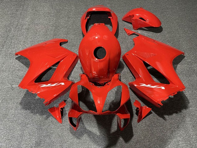 Shop Gloss Red Honda VFR800 Motorcycle Fairings 02-12 Shop Gloss Red Honda VFR800 Motorcycle Fairings 02-12