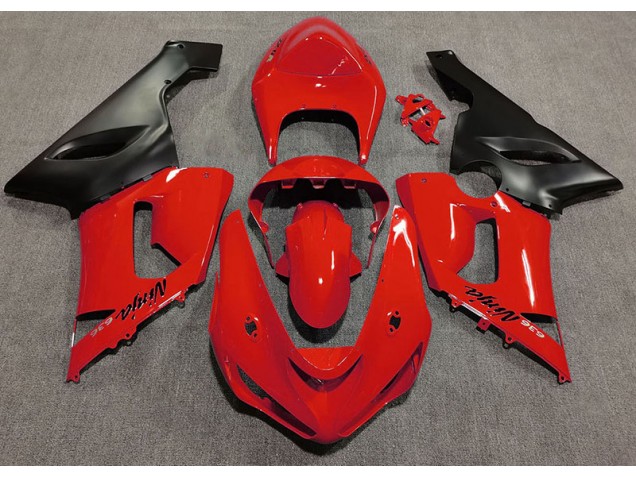 Shop Gloss Red Kawasaki ZX6R Motorcycle Fairings 05-06 Shop Gloss Red Kawasaki ZX6R Motorcycle Fairings 05-06