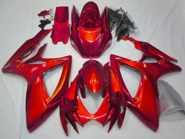 Shop Gloss Red Plain Suzuki GSXR750 Motorcycle Fairings 06-07