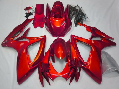 Shop Gloss Red Plain Suzuki GSXR750 Motorcycle Fairings 06-07