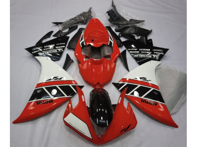 Shop Gloss Red White and Black Yamaha R1 Motorcycle Fairings 13-14 Shop Gloss Red White and Black Yamaha R1 Motorcycle Fairings 13-14