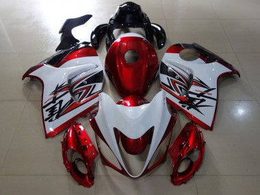 Shop Gloss Red & White Design Suzuki GSXR Motorcycle Fairings 1300 Motorcycle Fairings 08-19