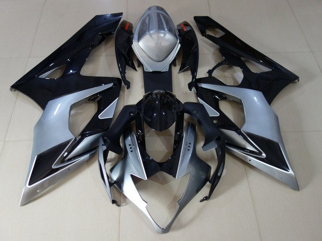 Shop Gloss Silver and Black Suzuki GSXR Motorcycle Fairings 1000 Motorcycle Fairings 05-06 Shop Gloss Silver and Black Suzuki GSXR Motorcycle Fairings 1000 Motorcycle Fairings 05-06