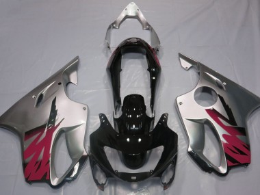 Shop Gloss Silver & Red Honda CBR600 Motorcycle Fairings F4 Motorcycle Fairings 99-00