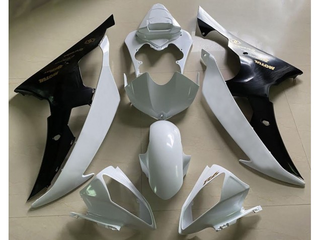 Shop Gloss White and Black & Gold Yamaha R6 Motorcycle Fairings 08-16 Shop Gloss White and Black & Gold Yamaha R6 Motorcycle Fairings 08-16