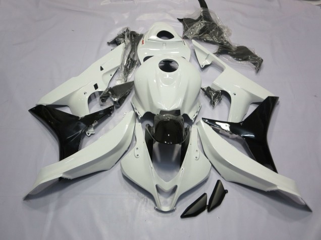 Shop Gloss White and Black Honda CBR600RR Motorcycle Fairings 07-08 Shop Gloss White and Black Honda CBR600RR Motorcycle Fairings 07-08