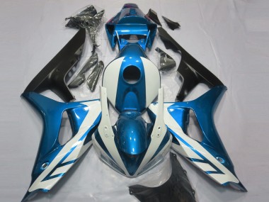 Shop Gloss White and Blue Honda CBR1000RR Motorcycle Fairings 06-07