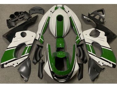 Shop Gloss White and Dark Green Yamaha YZF600 Motorcycle Fairings Thundercat Motorcycle Fairings 98-07