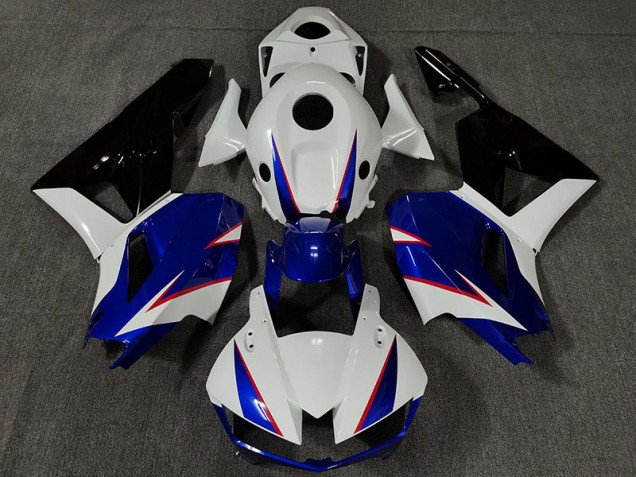 Shop Gloss White and Deep Blue Honda CBR600RR Motorcycle Fairings 13-20 Shop Gloss White and Deep Blue Honda CBR600RR Motorcycle Fairings 13-20