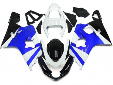 Shop Gloss White and Gloss Blue Suzuki GSXR750 Motorcycle Fairings 04-05
