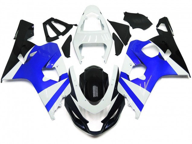 Shop Gloss White and Gloss Blue Suzuki GSXR750 Motorcycle Fairings 04-05
