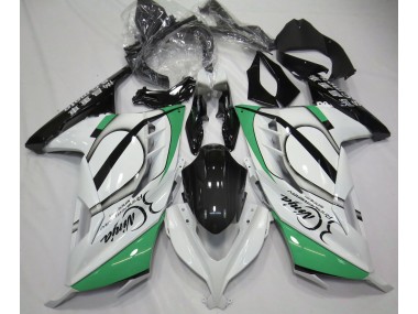 Shop Gloss White and Green Kawasaki Ninja Motorcycle Fairings 300 Motorcycle Fairings 13-18