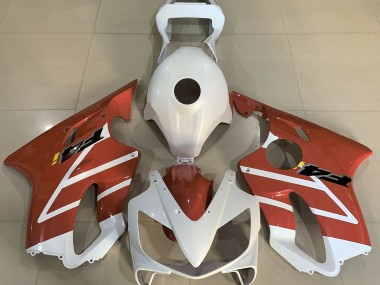Shop Gloss White and Orange Honda CBR600 Motorcycle Fairings F4i Motorcycle Fairings 01-03