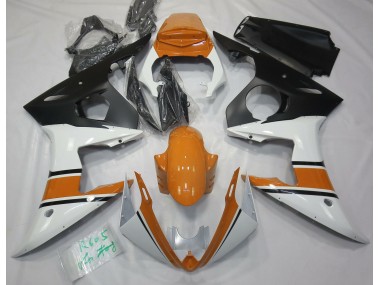 Shop Gloss White and Orange Yamaha R6 Motorcycle Fairings 03-04