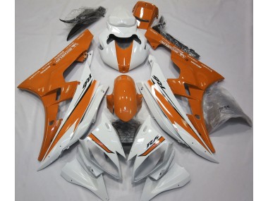 Shop Gloss White and Orange Yamaha R6 Motorcycle Fairings 06-07