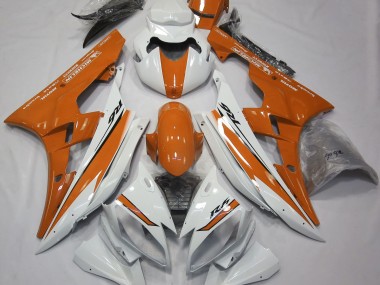 Shop Gloss White and Orange Yamaha R6 Motorcycle Fairings 06-07