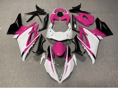 Shop Gloss White and Pink Triumph Daytona Motorcycle Fairings 675 Motorcycle Fairings 13-16