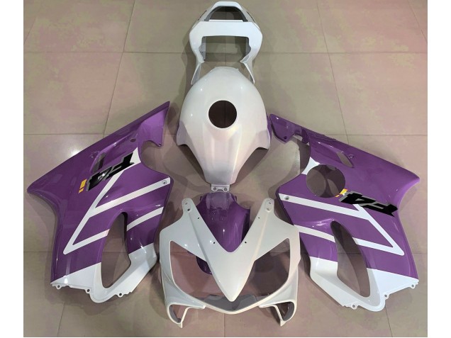 Shop Gloss White and Purple Honda CBR600 Motorcycle Fairings F4i Motorcycle Fairings 01-03