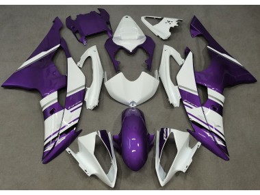 Shop Gloss White and Purple OEM Style Yamaha R6 Motorcycle Fairings 08-16
